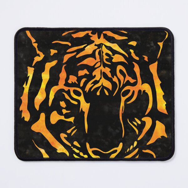Item preview, Fiery Orange Tiger Silhouette on Black designed and sold by Candice Davis.