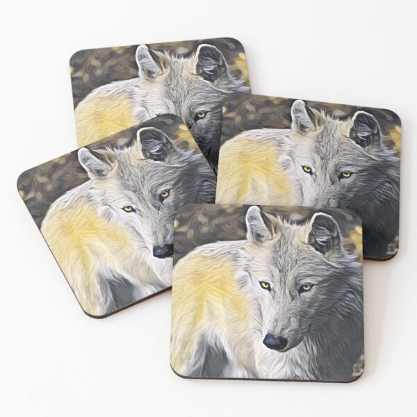 Item preview, White Gold Wolf designed and sold by wildlifezen.