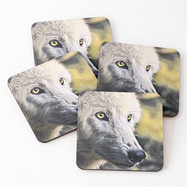 Item preview, White Gold Wolf designed and sold by wildlifezen.