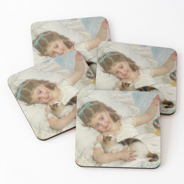 Item preview, Baby Cat & Ball | Emile Munier | Victorian Nursery Art designed and sold by CJET.