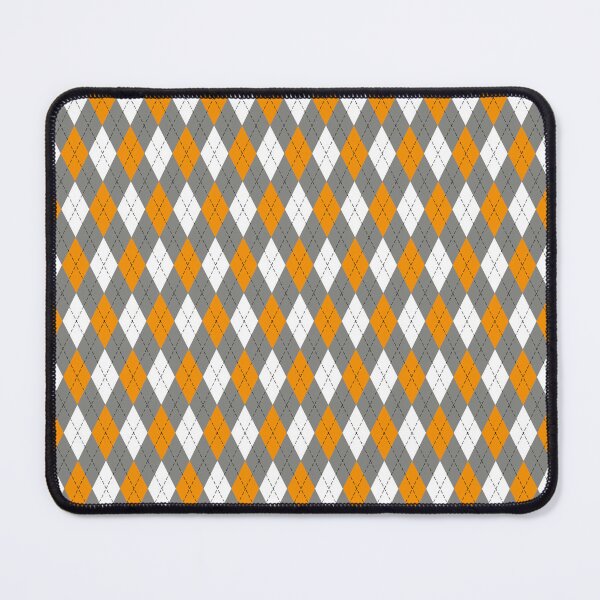 Item preview, Gray, Orange and White Preppy Argyle Pattern designed and sold by Candice Davis.