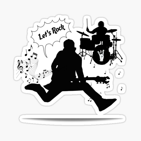 Let's Rock Band Sticker