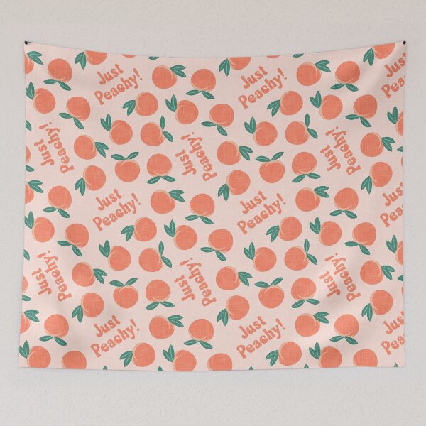 Item preview, Just Peachy! - Peaches  on pink designed and sold by littlearrow.