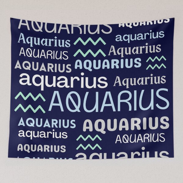 Item preview, Aquarius Zodiac Sign Pattern designed and sold by Hellofriendco.