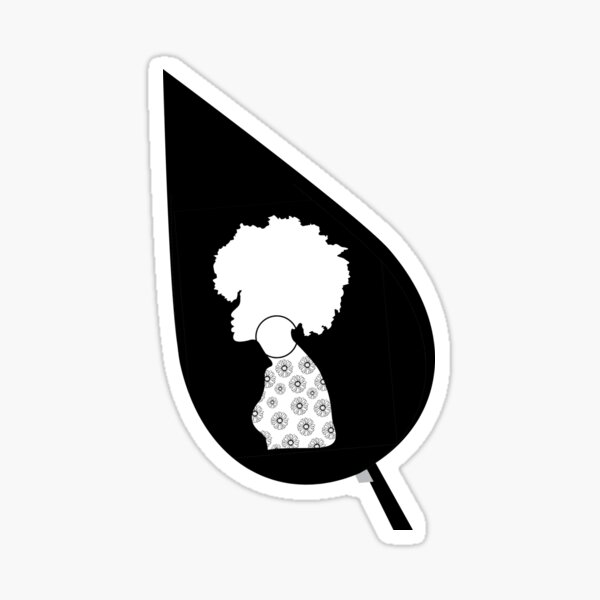 Girl in Leaf Sticker