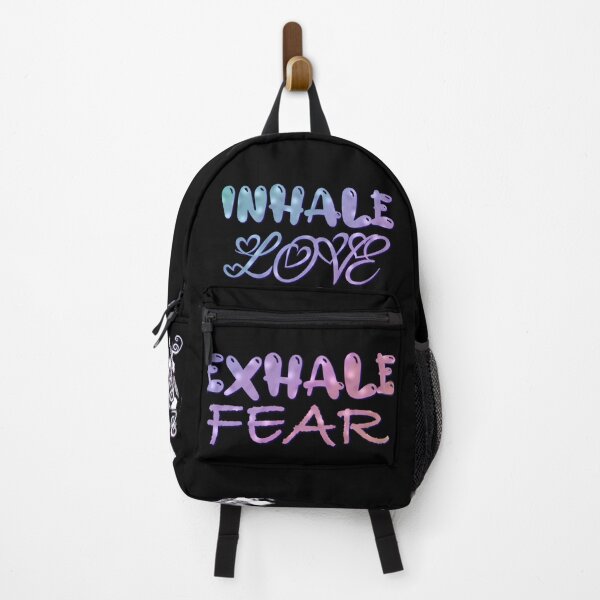 Item preview, Inhale Love Exhale Fear spread positivity quote designed and sold by MunsyArt.