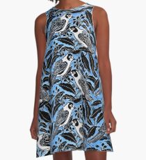 blue birds A-Line Dress