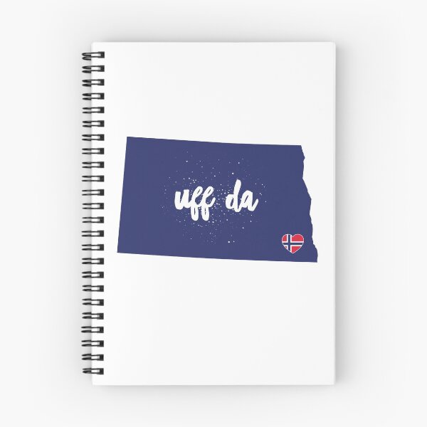 Item preview, UFF DA North Dakota w/Norwegian Flag Heart (Norway) designed and sold by Wanderlust-Co.