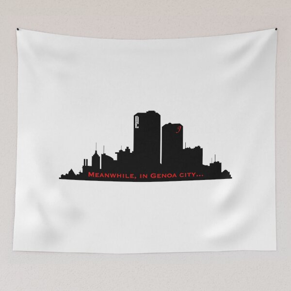 Item preview, “Meanwhile, in Genoa City...” Wisconsin Skyline - White Background designed and sold by PawsitiveMum.