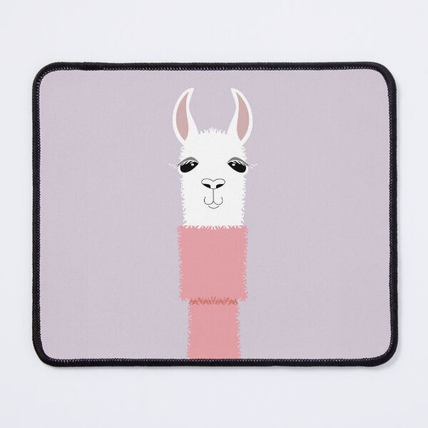Item preview, LLAMA IN PINK TURTLENECK SWEATER on Lavender  designed and sold by Jean Gregory Evans.