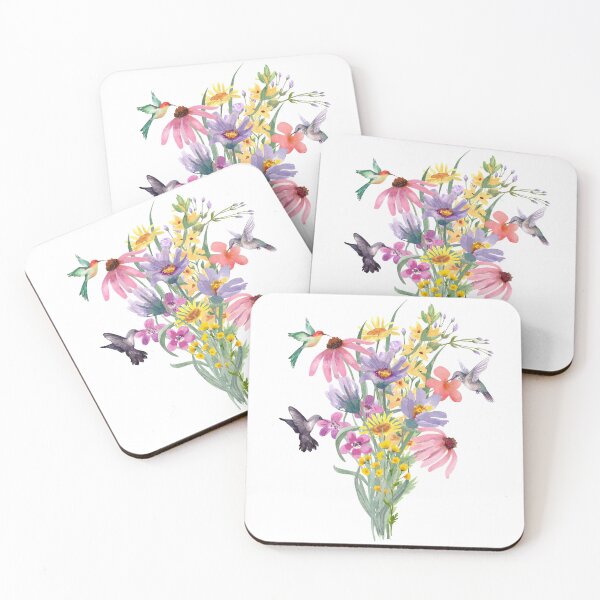 Item preview, Hummingbird Bouquet in Watercolor designed and sold by tomorrowsart.