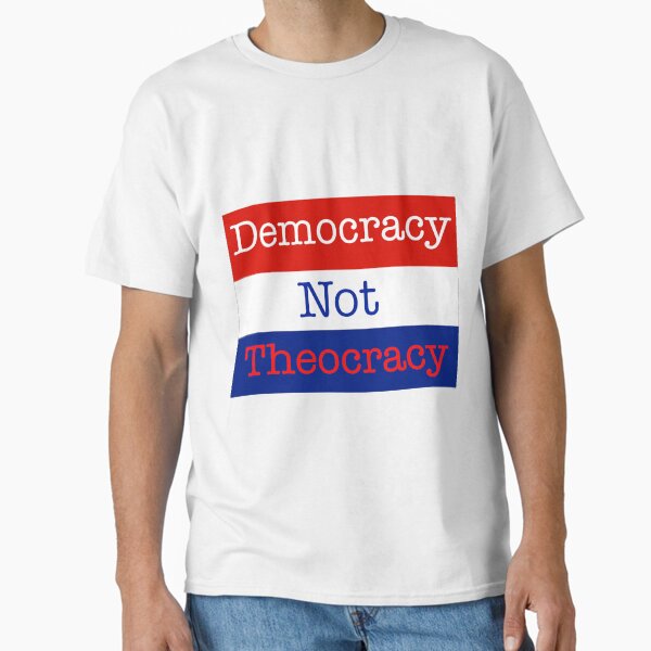 Item preview, Democracy not theocracy  designed and sold by Rachel the Artist .