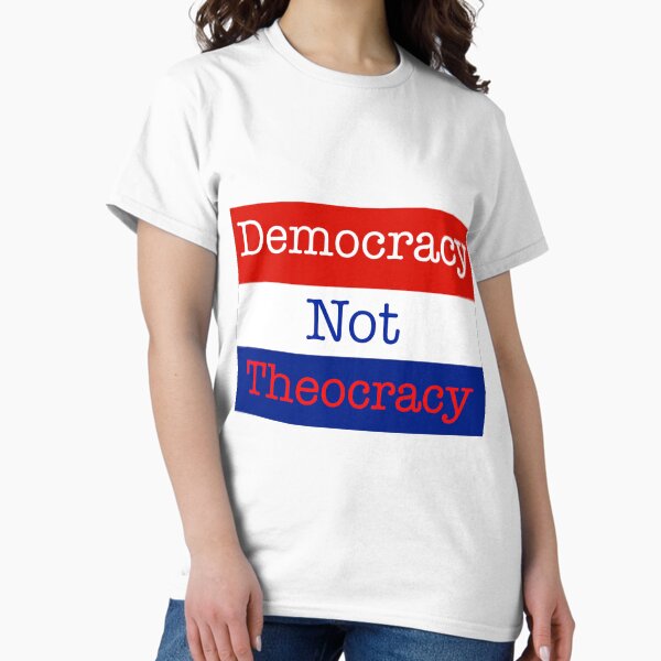 Item preview, Democracy not theocracy  designed and sold by Rachel the Artist .