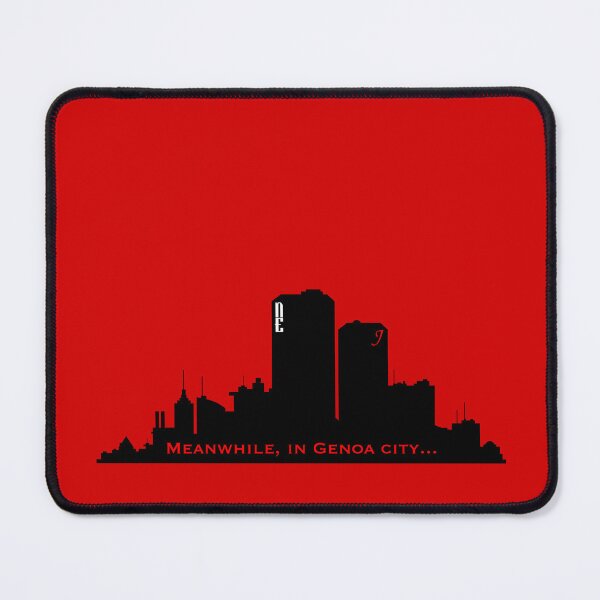 Item preview, “Meanwhile, in Genoa City...” Wisconsin Skyline - Red Background designed and sold by PawsitiveMum.