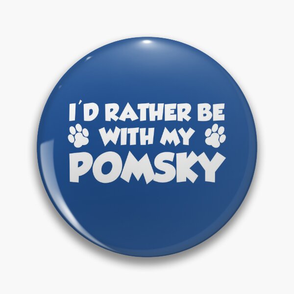 Item preview, I'd Rather Be With My Pomsky Paw Print designed and sold by jaycartoonist.