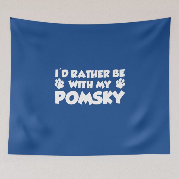 Item preview, I'd Rather Be With My Pomsky Paw Print designed and sold by jaycartoonist.