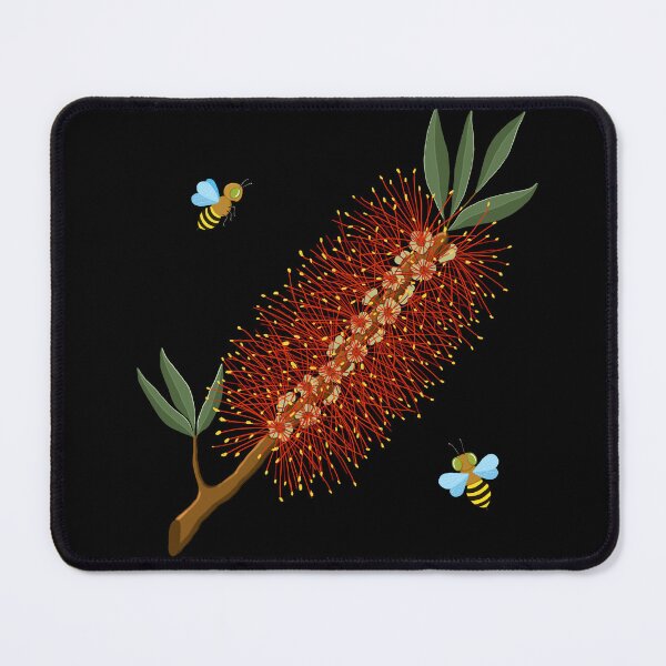Item preview, Australian bottlebrush and bees designed and sold by Soozie Wray.
