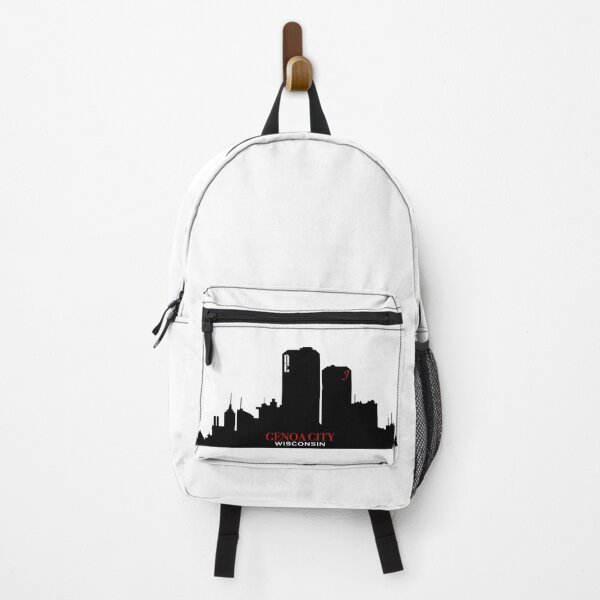 Item preview, Genoa City, Wisconsin Skyline - White Background designed and sold by PawsitiveMum.