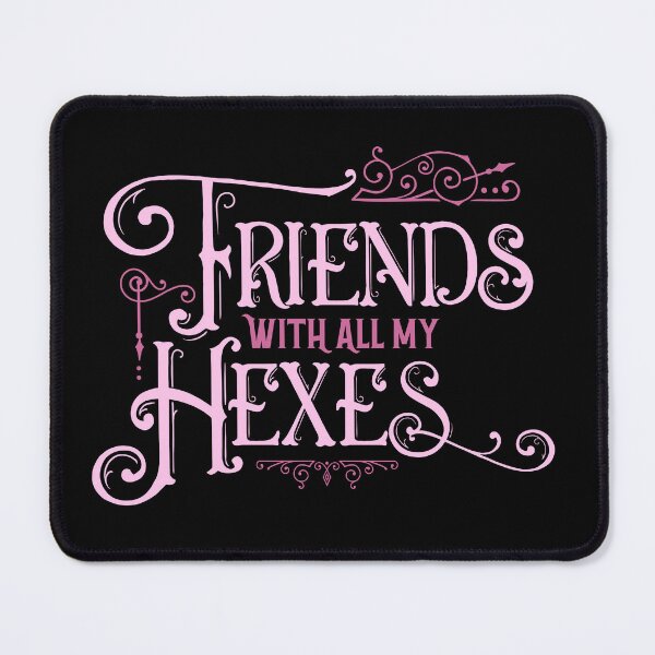 Item preview, Friends with All My Hexes - Pink on Black designed and sold by AliceQuinn.