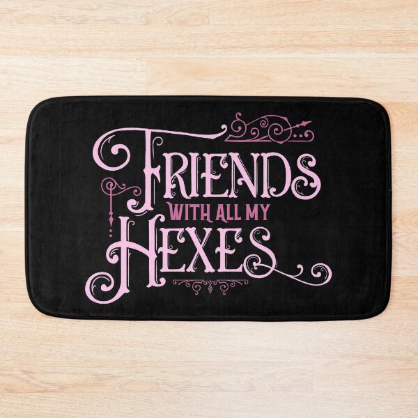 Item preview, Friends with All My Hexes - Pink on Black designed and sold by AliceQuinn.