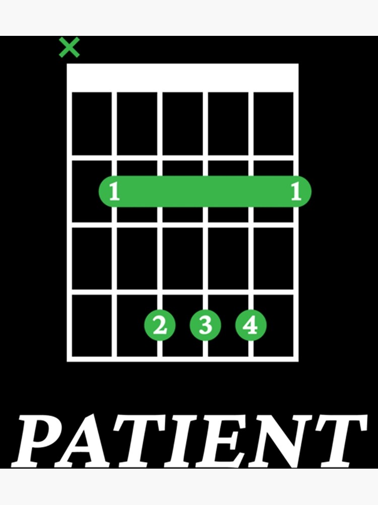 "B Patient B Guitar Chord Tab Dark Theme" Poster For Sale By Heavennata ...