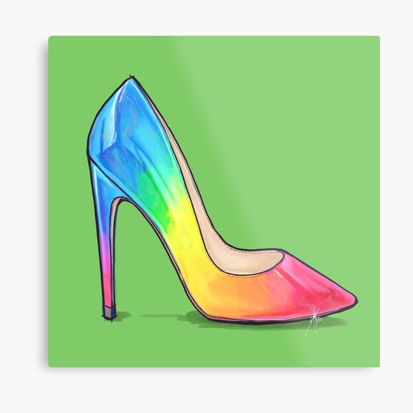 Colorful Rainbow High Heel Clipart