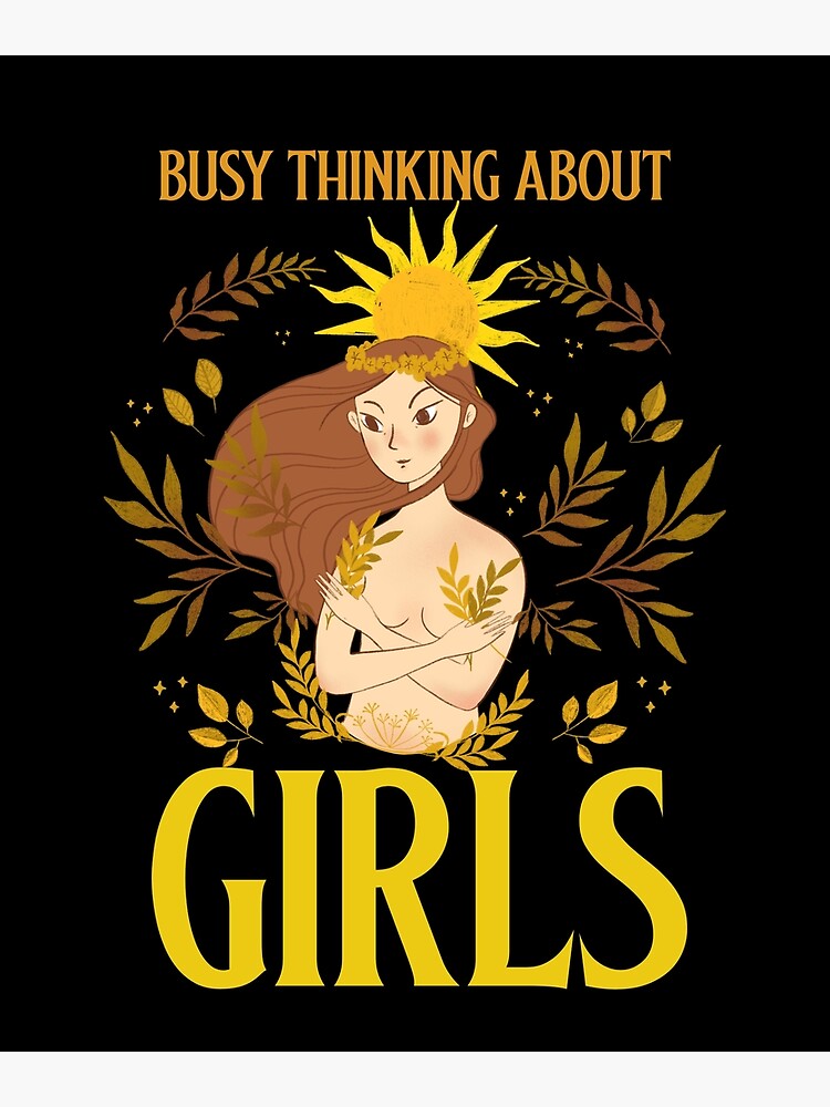 busy thinking about girls Art Print