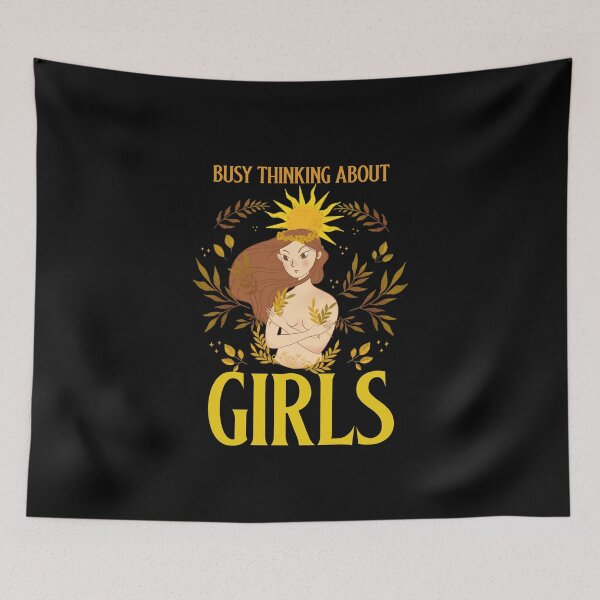 Item preview, Busy Thinking About Girls Funny Lesbian designed and sold by GeeHanz.