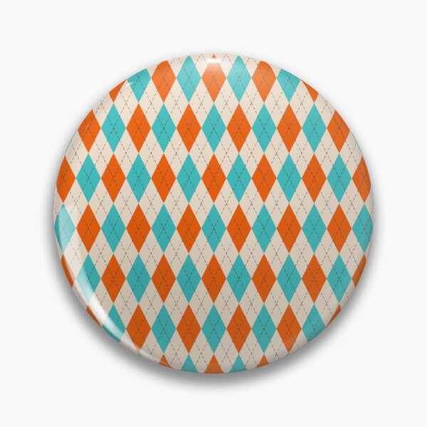 Artikelvorschau, Tropisches Aqua und Orange klassische Argyle All-Over Pattern entworfen und verkauft von Candice Davis.