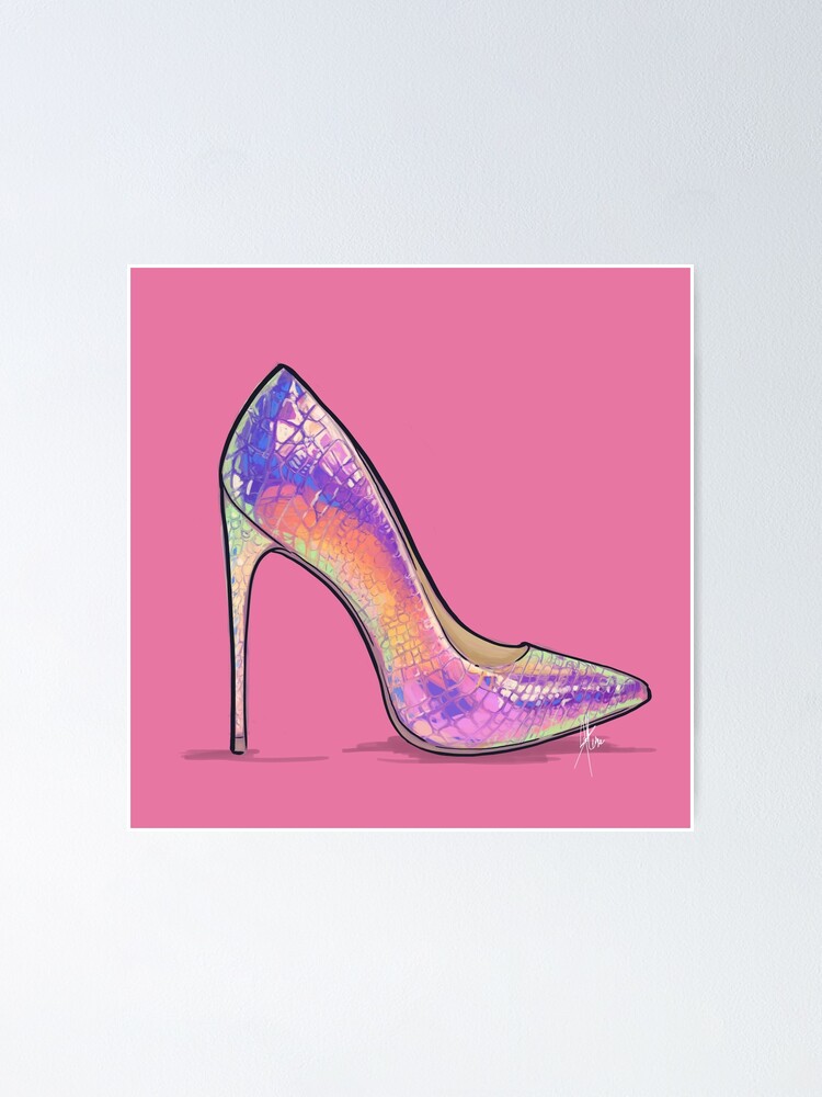 Holographic sales pink heels