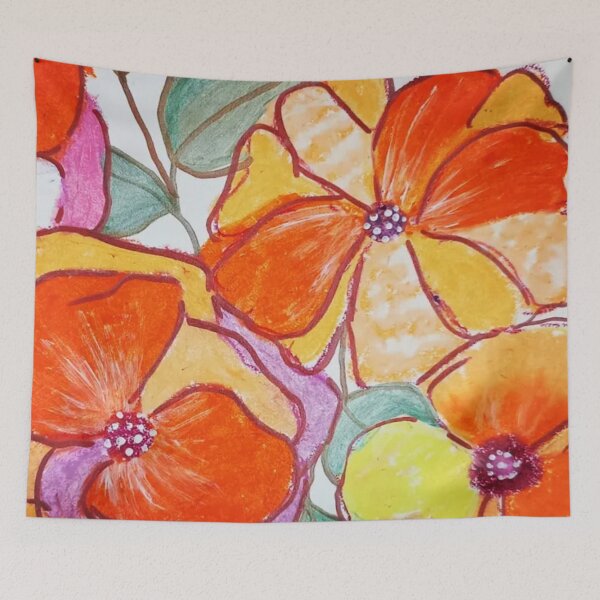 Item preview, Large Floral Summer Painting designed and sold by Dream Bloom Gallery.