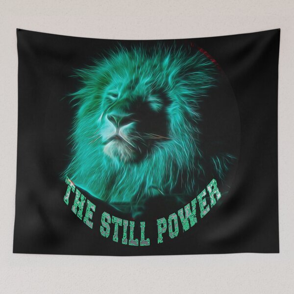Item preview, Fluorescent turquoise lion designed and sold by Astralia.