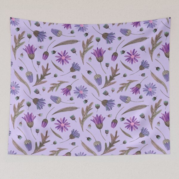 Item preview, BOHO flores moradas designed and sold by ForHisPurpose.