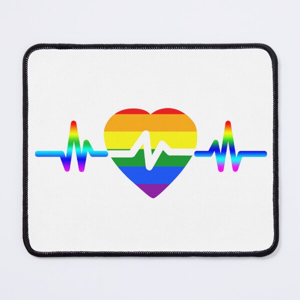 Item preview, This Rainbow Heartbeat Gay Pride T Shirt is a must-have for any LGBTQIA+ person. designed and sold by Urbane Designs.