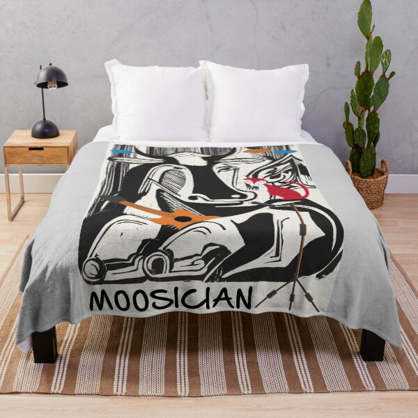 Item preview, Moosician - Large Cow Lying Down Painting pun designed and sold by chillaxcats.