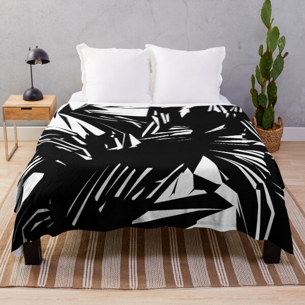 Aperçu de l'œuvre Motif de texture de brosse abstraite noir et blanc créée et vendue par patternsoup.