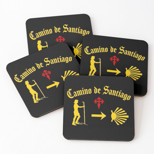Item preview, Camino de Santiago Woman Pilgrim Yellow Arrow Scallop Shell Cross of Saint James designed and sold by Brasilia.