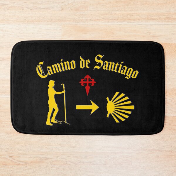 Item preview, Camino de Santiago Woman Pilgrim Yellow Arrow Scallop Shell Cross of Saint James designed and sold by Brasilia.