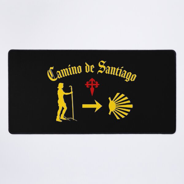 Item preview, Camino de Santiago Woman Pilgrim Yellow Arrow Scallop Shell Cross of Saint James designed and sold by Brasilia.