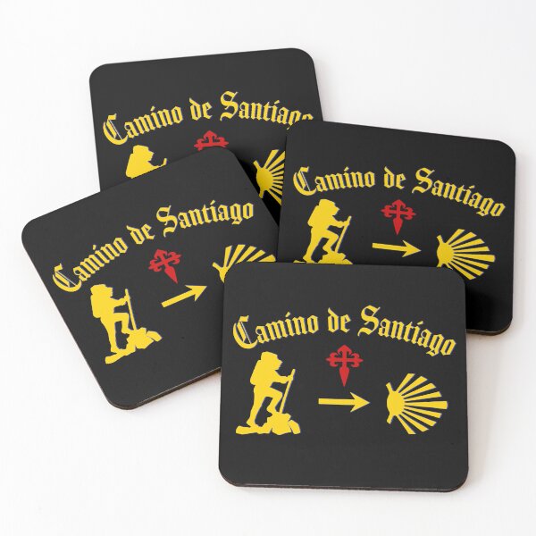 Item preview, Camino de Santiago Male Pilgrim Yellow Arrow Scallop Shell Cross of Saint James designed and sold by Brasilia.