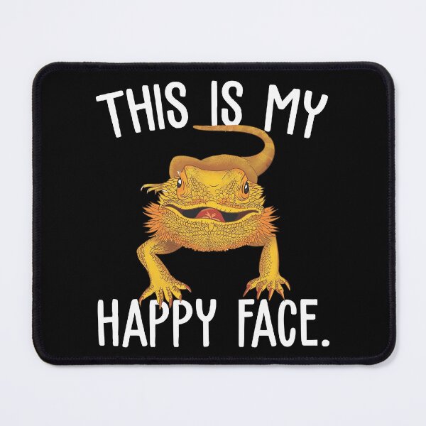 Item preview, Funny Bearded Dragon Shirt - This Is My Happy Face designed and sold by SunsetGloww.