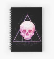 Skull in triangle on black Spiralblock