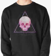 Skull in triangle on black Pullover