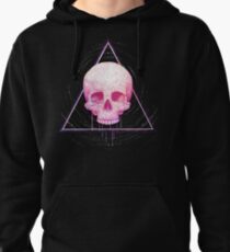 Skull in triangle on black Pullover Hoodie
