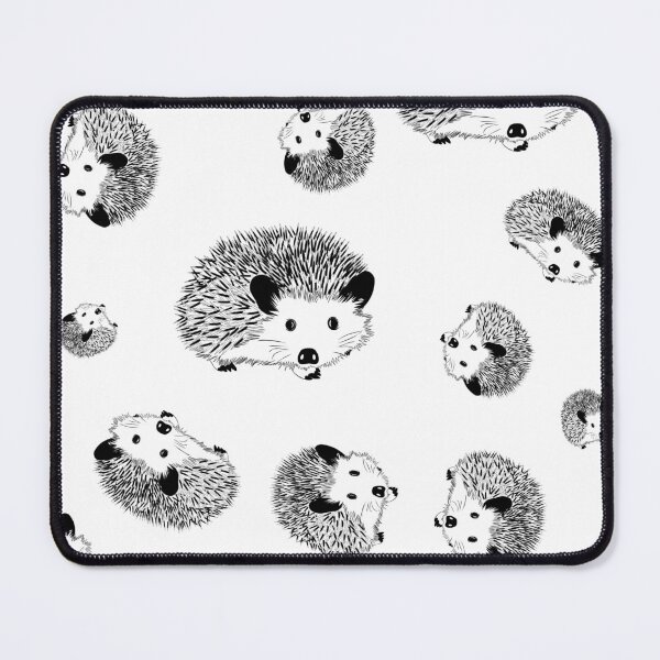 Item preview, Hedgehogs Black on White designed and sold by Elisabeth Lucas.