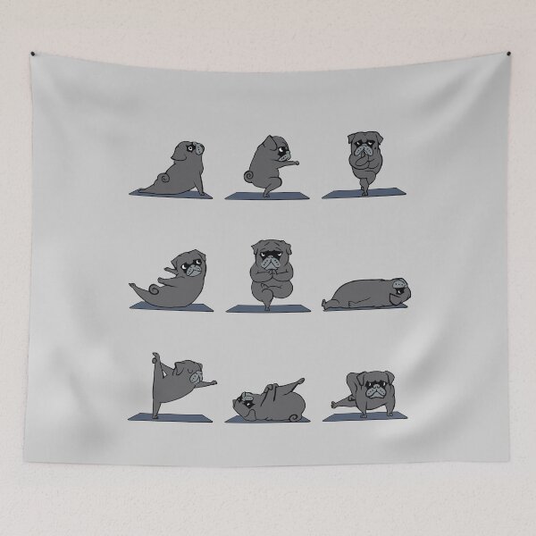 Item preview, Black Pug Yoga designed and sold by Huebucket.