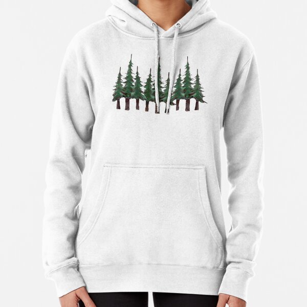 outdoor adventure pine tree hoodie sweater