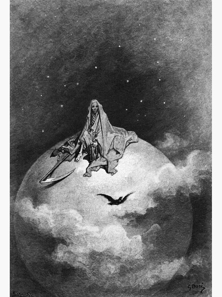 Gustave Dore. 1883, Illustration, Edgar Allan Poe, THE RAVEN. by TOMSREDBUBBLE