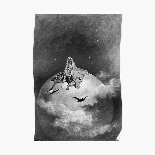 Gustave Doré. 1883, Illustration, Edgar Allan Poe, LE CORBEAU. Poster