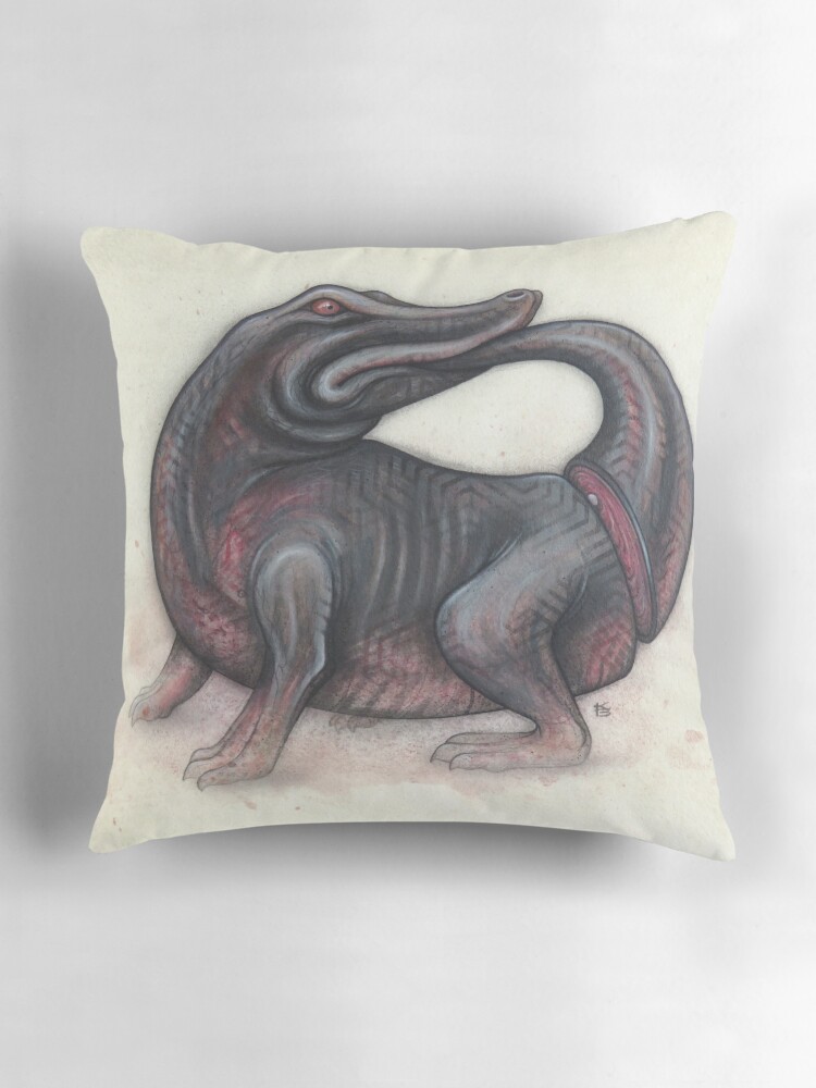 Thumbnail 3 of 4, Pillow, Turn Tail designed and sold by Firedrake.